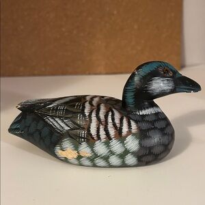 Handcrafted Wooden Duck Figurine